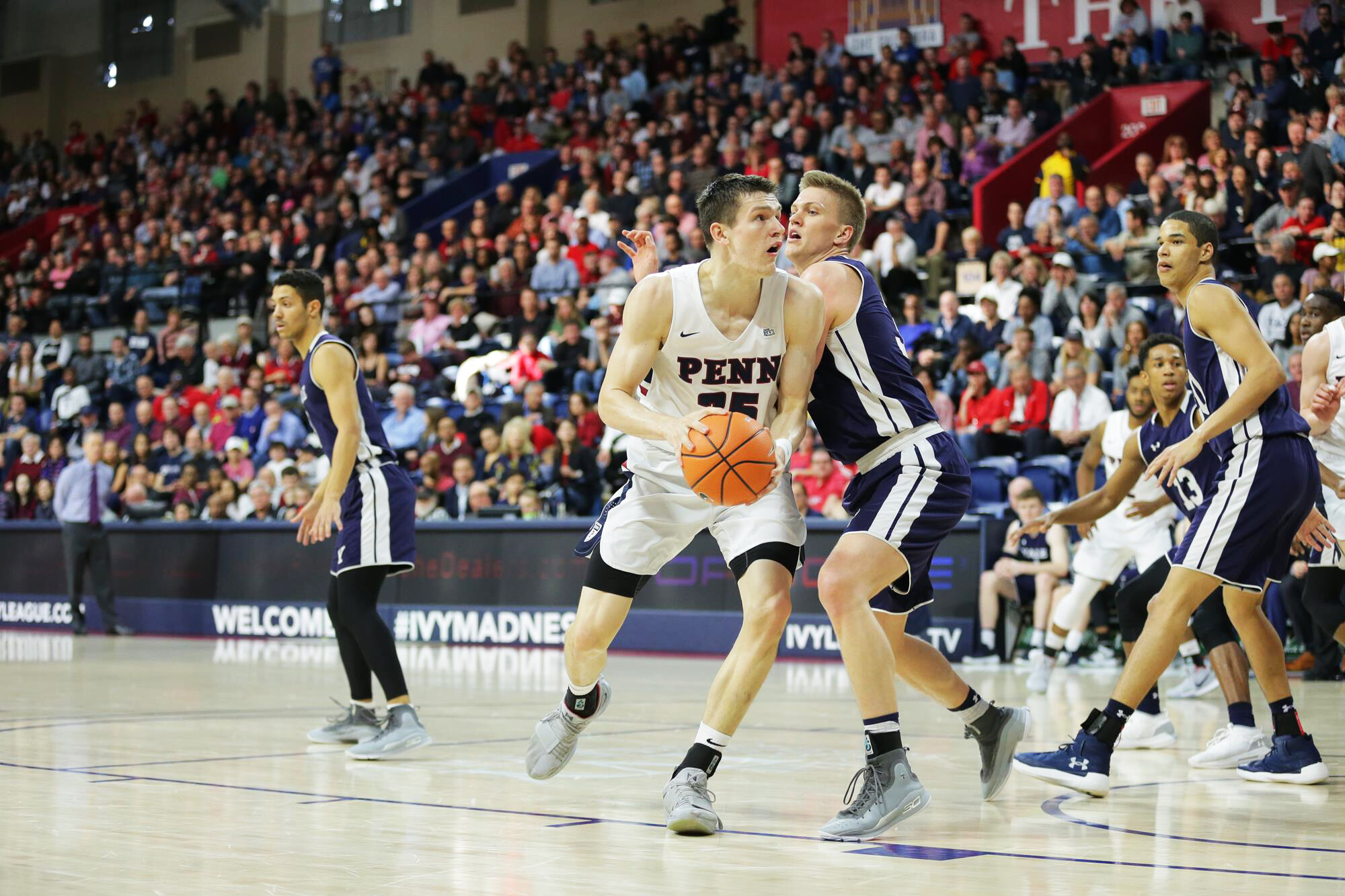 Brodeur makes a move to the basket during a game