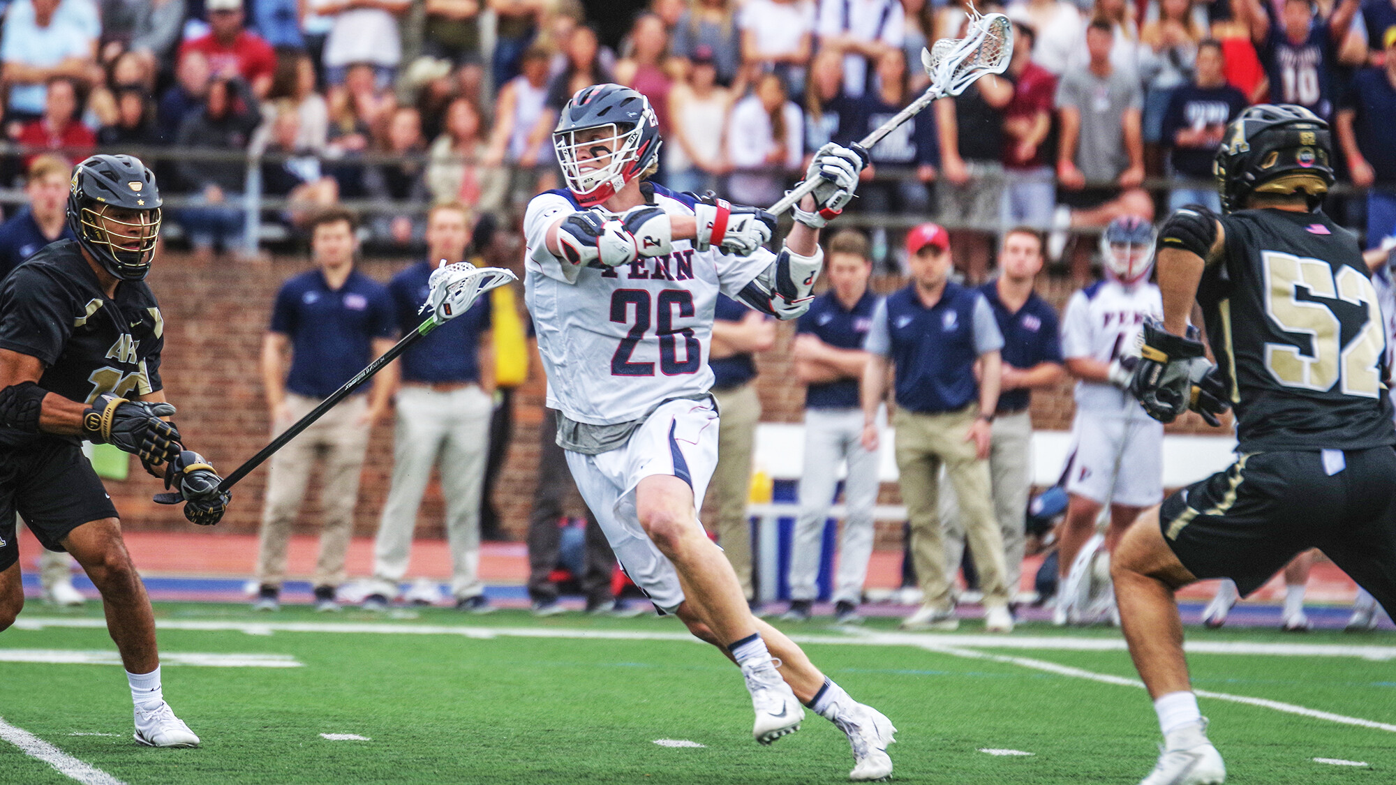 Sam Handley shoots the ball in an NCAA first round game against Army.