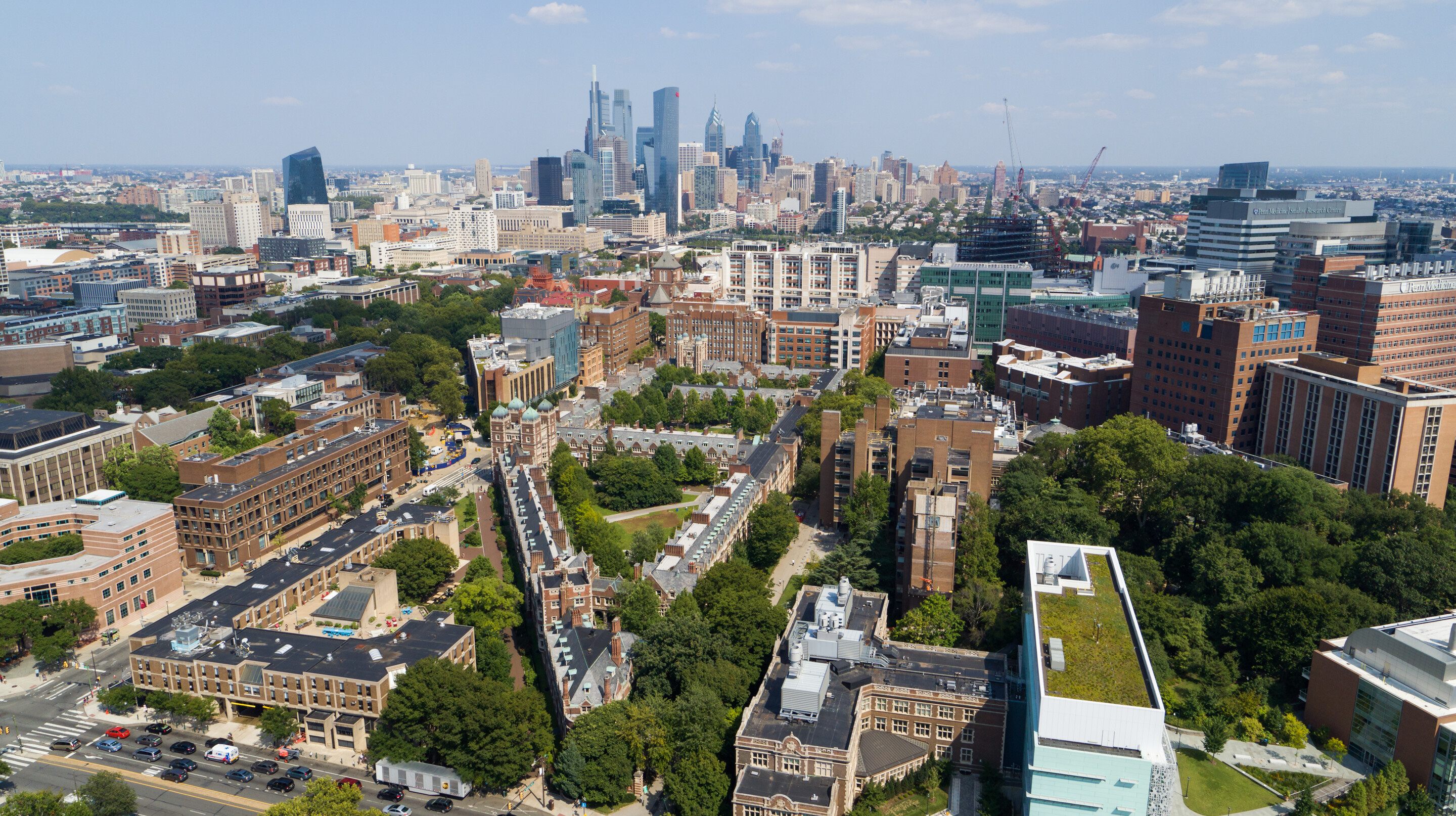 Aerial view of campus