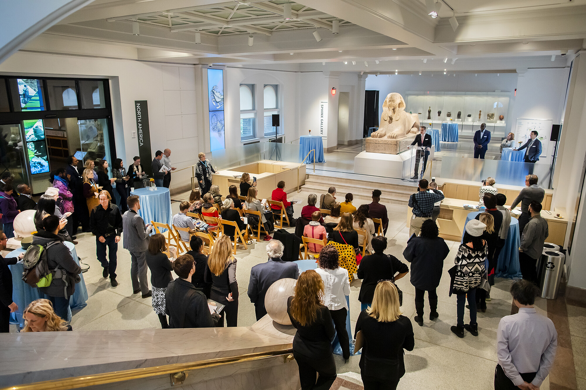 penn museum press opening with crowds