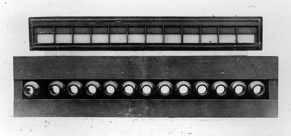 One of the three batteries of cameras