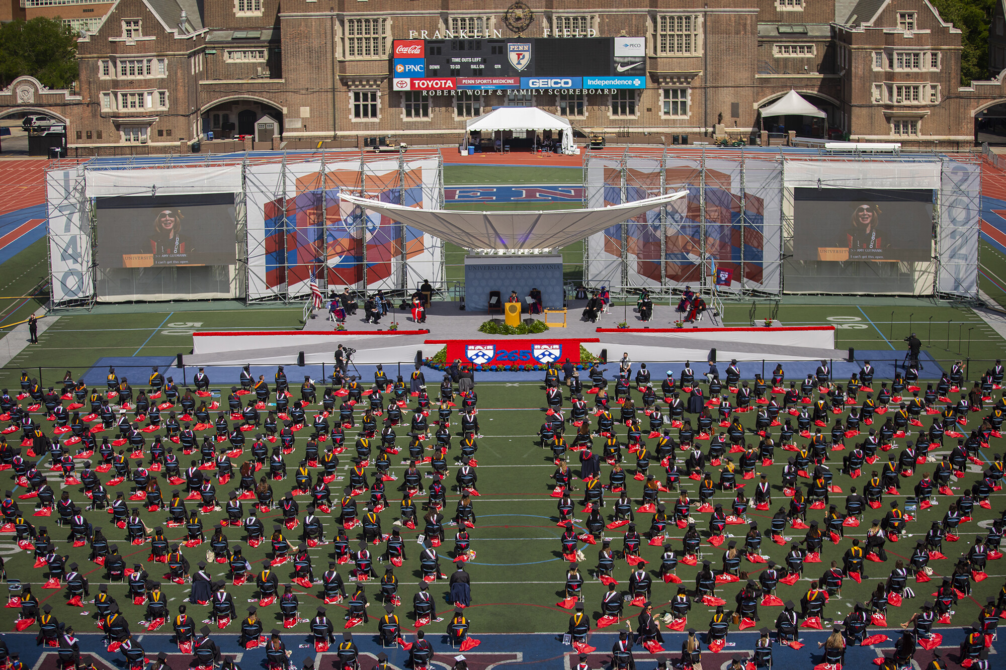 franklin field from above