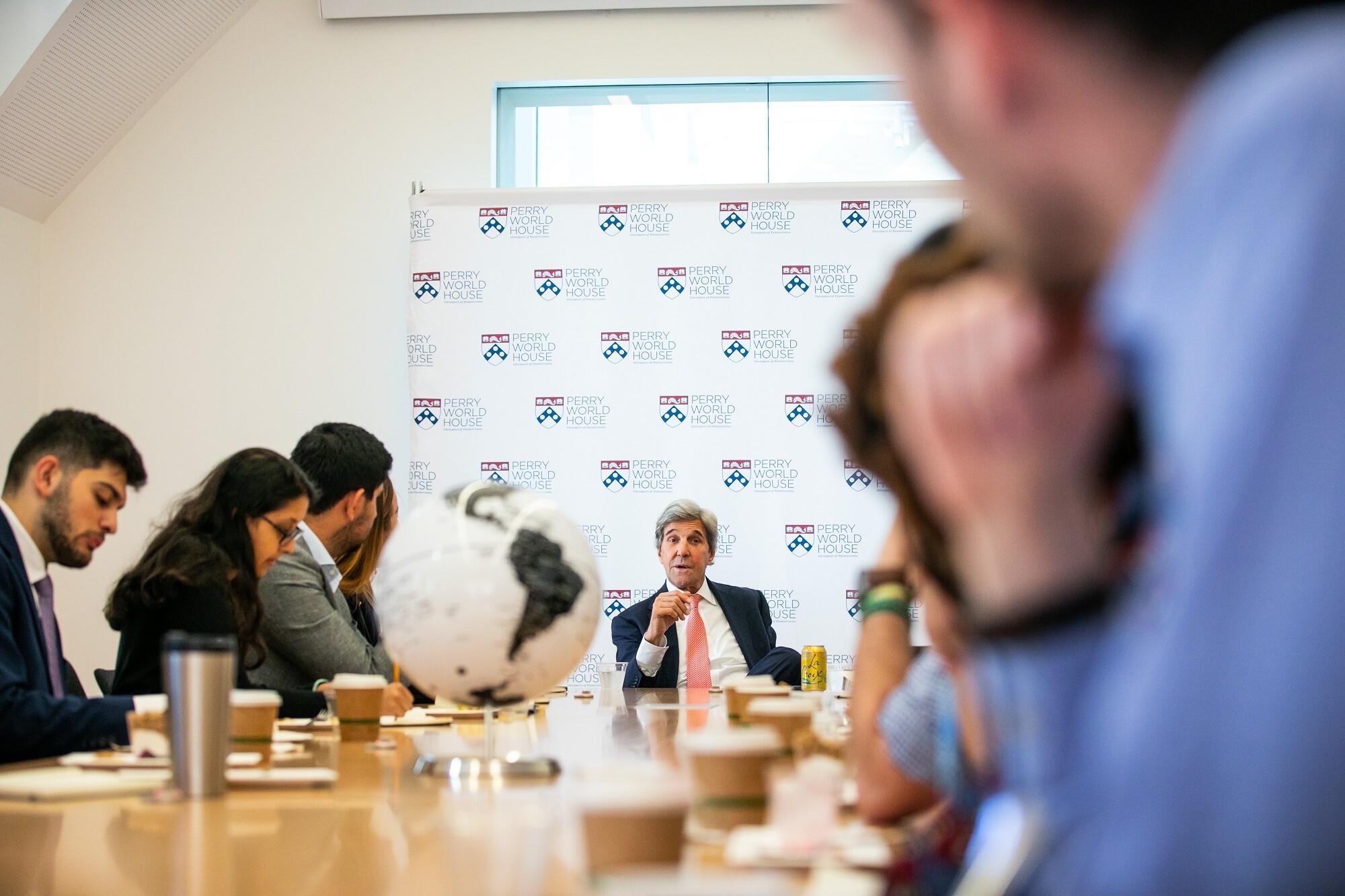 john kerry at the perry world house