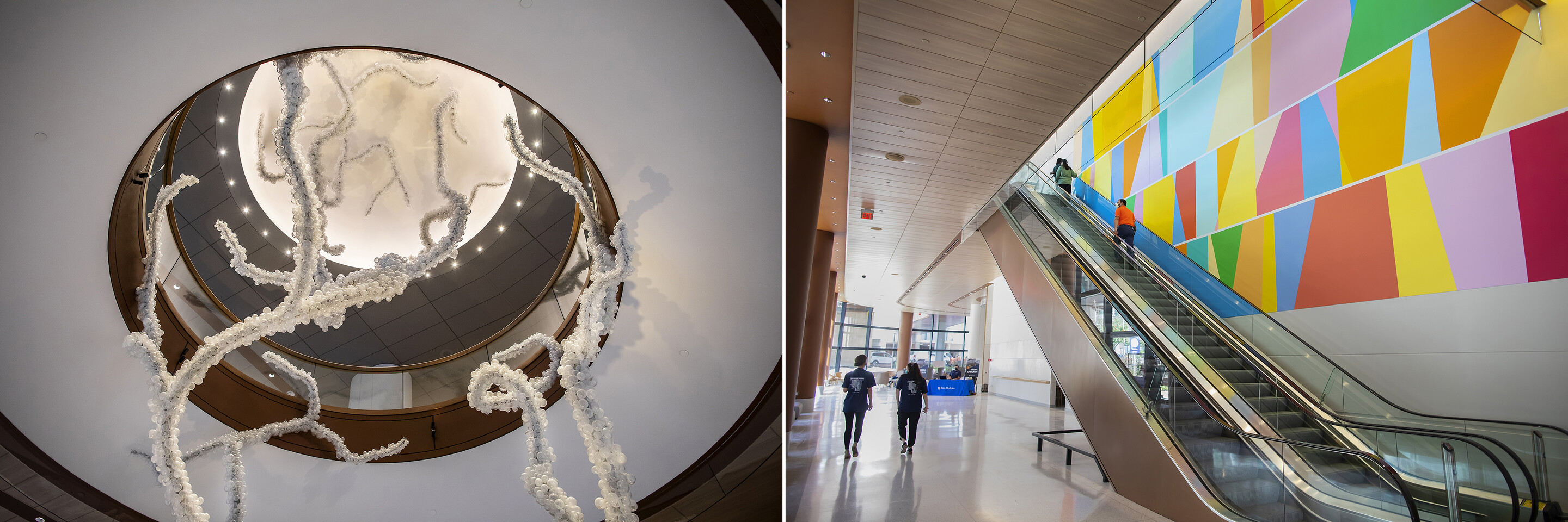 artwork in the patient pavilion lobby