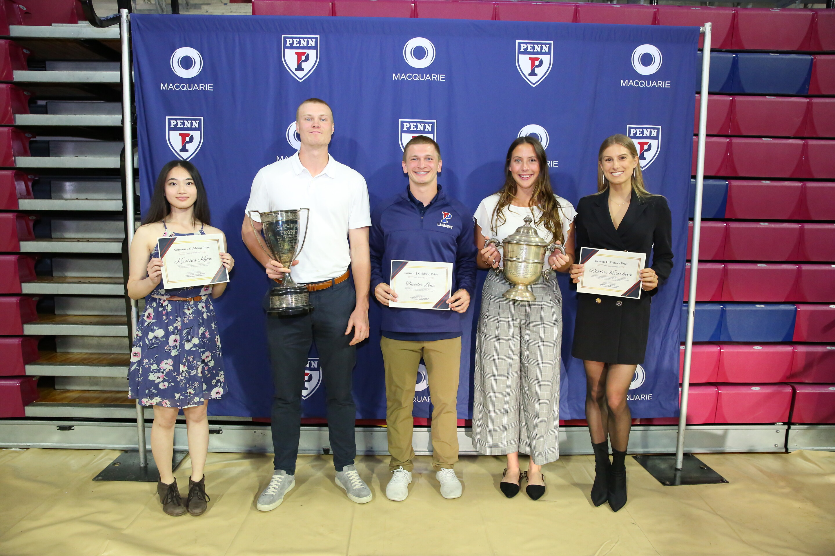 From left, Kristina Khaw, Sam Handley, Theo Lenz, Gracyn Banks, and Nikola Kovacikova.