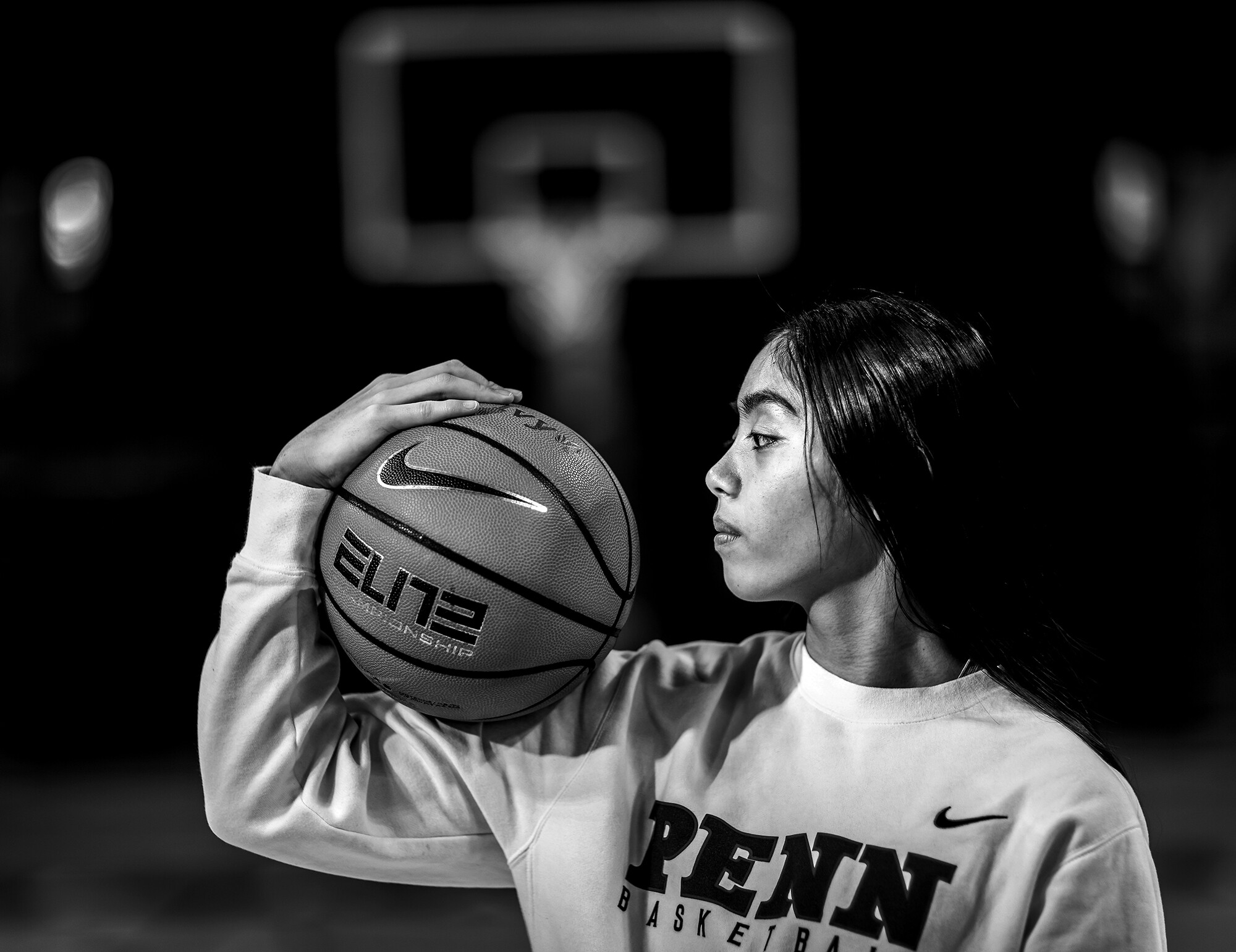 kayla padilla holding basketball