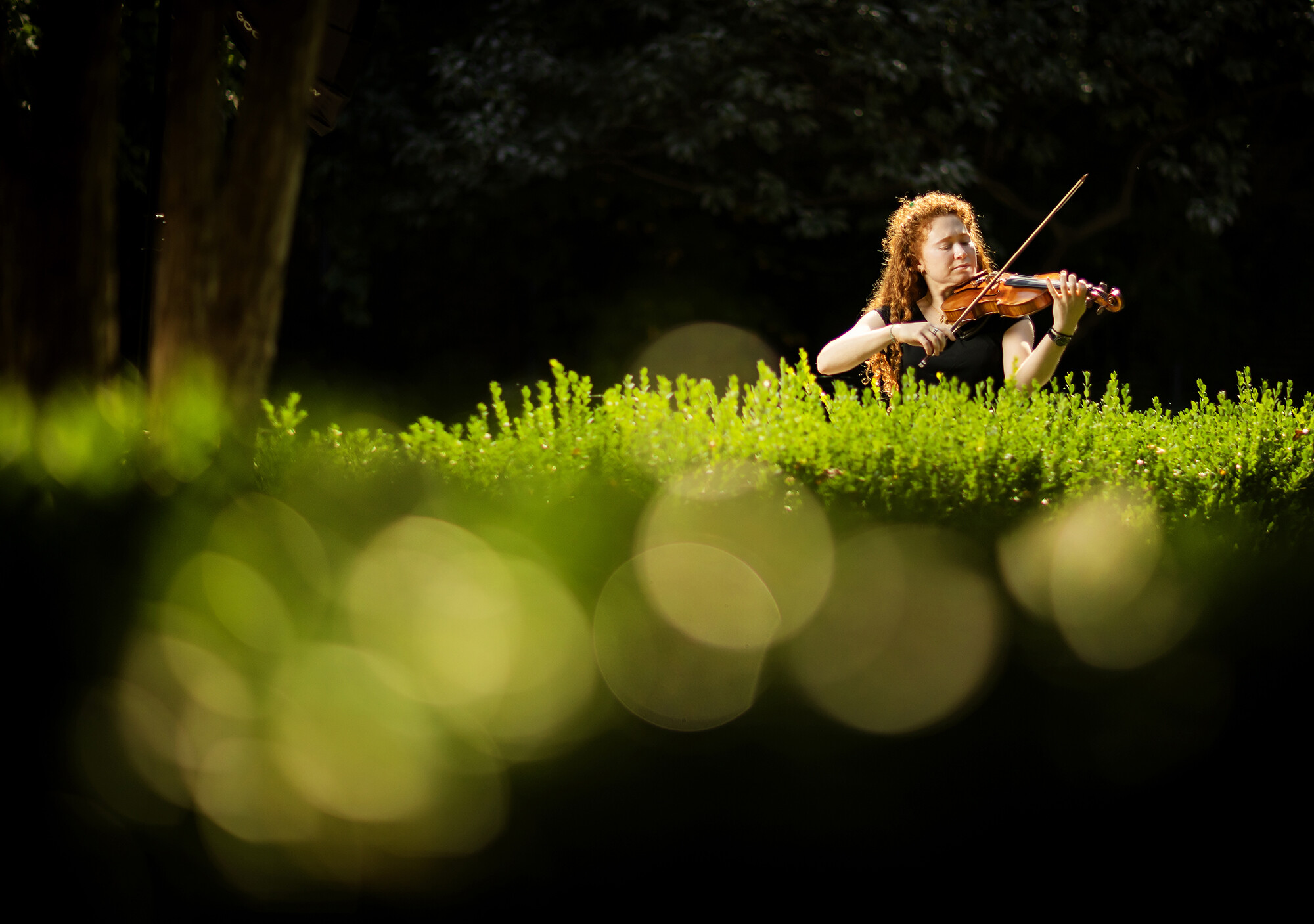 Juliet Glazer plays the violin.