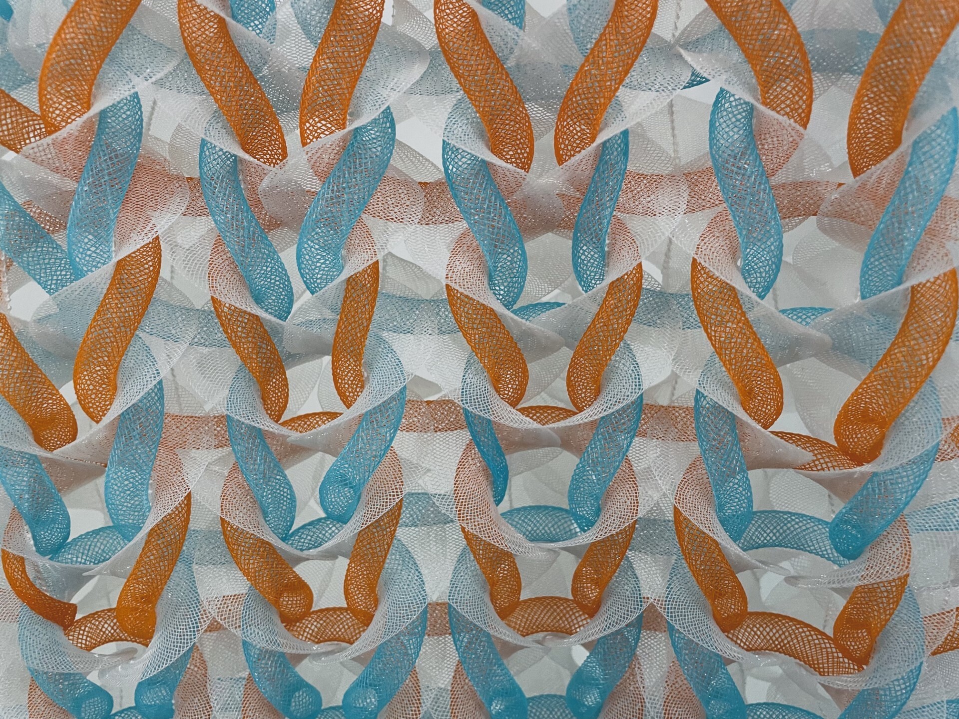 Textures knitted through in a pattern.