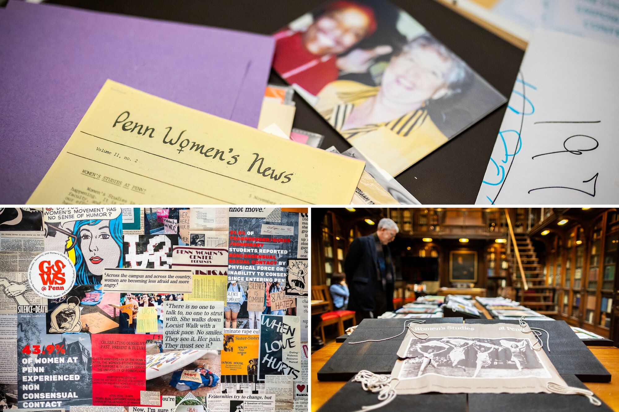 A trio of historical archival images.