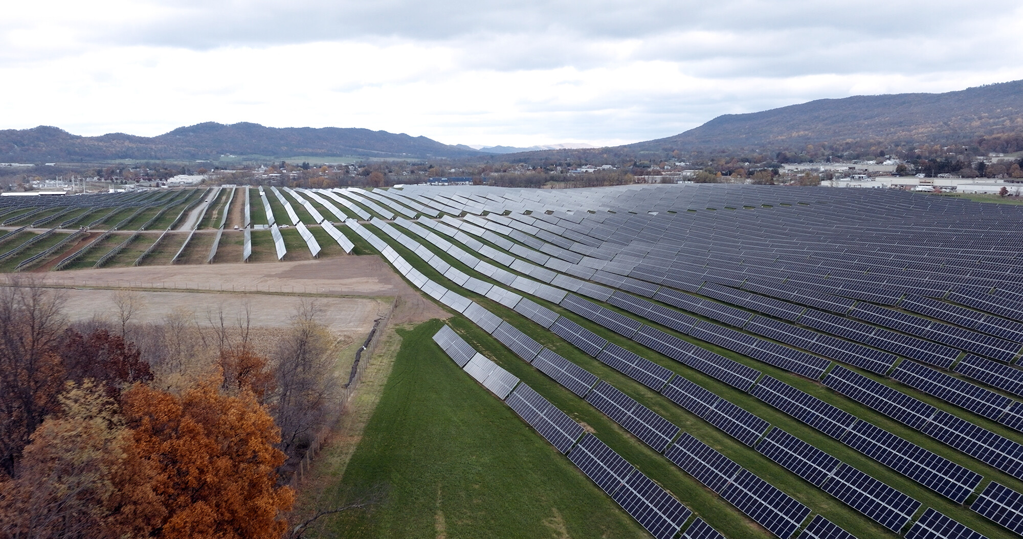 solar panel field