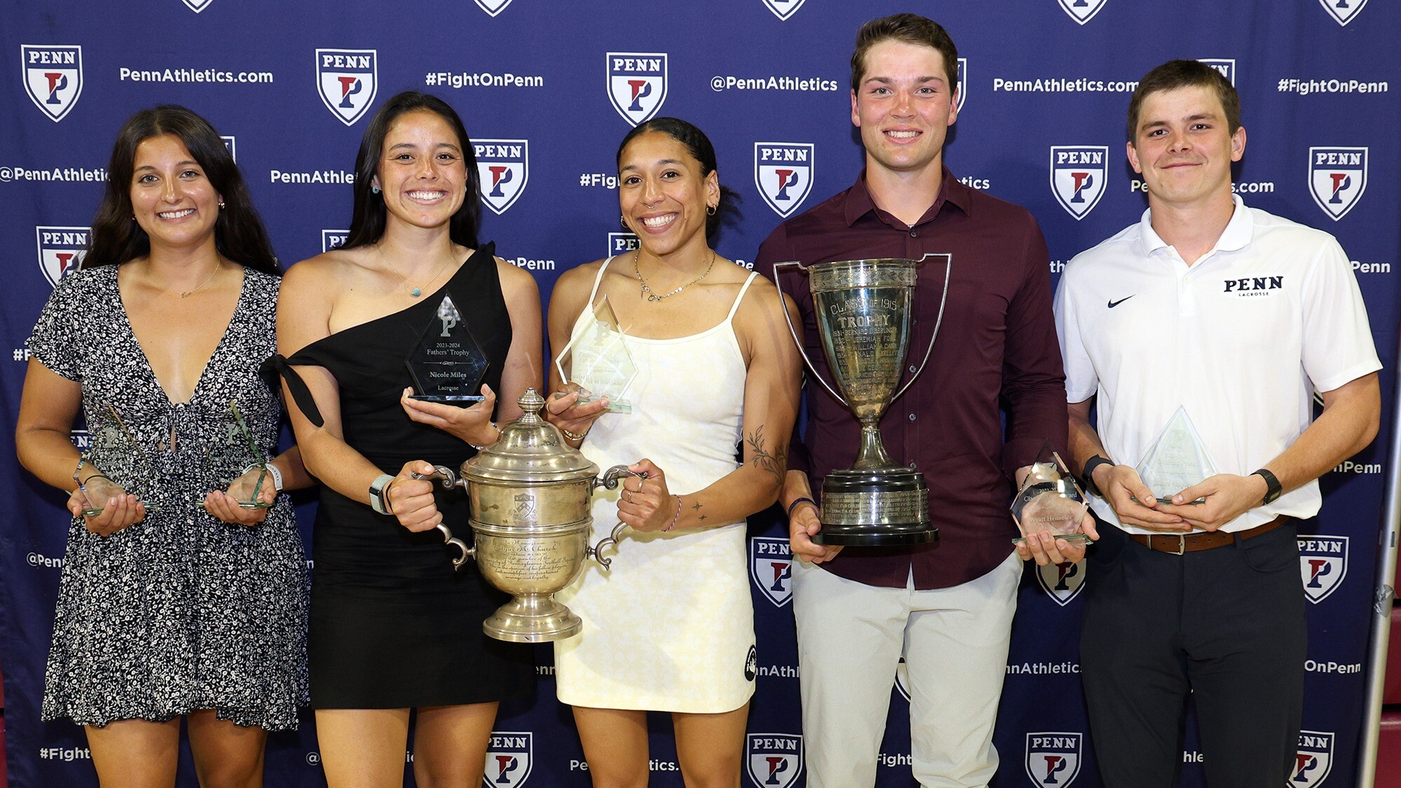 The five winners of the Quakers Choice Awards pose with their trophies.