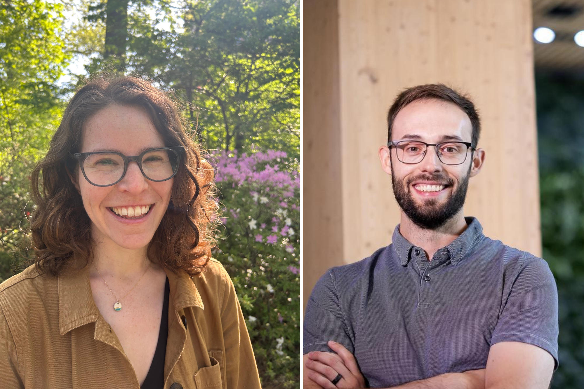 Sibe-by-side portraits of Brynn Sherman, on left, and Kieran Murphy, right.