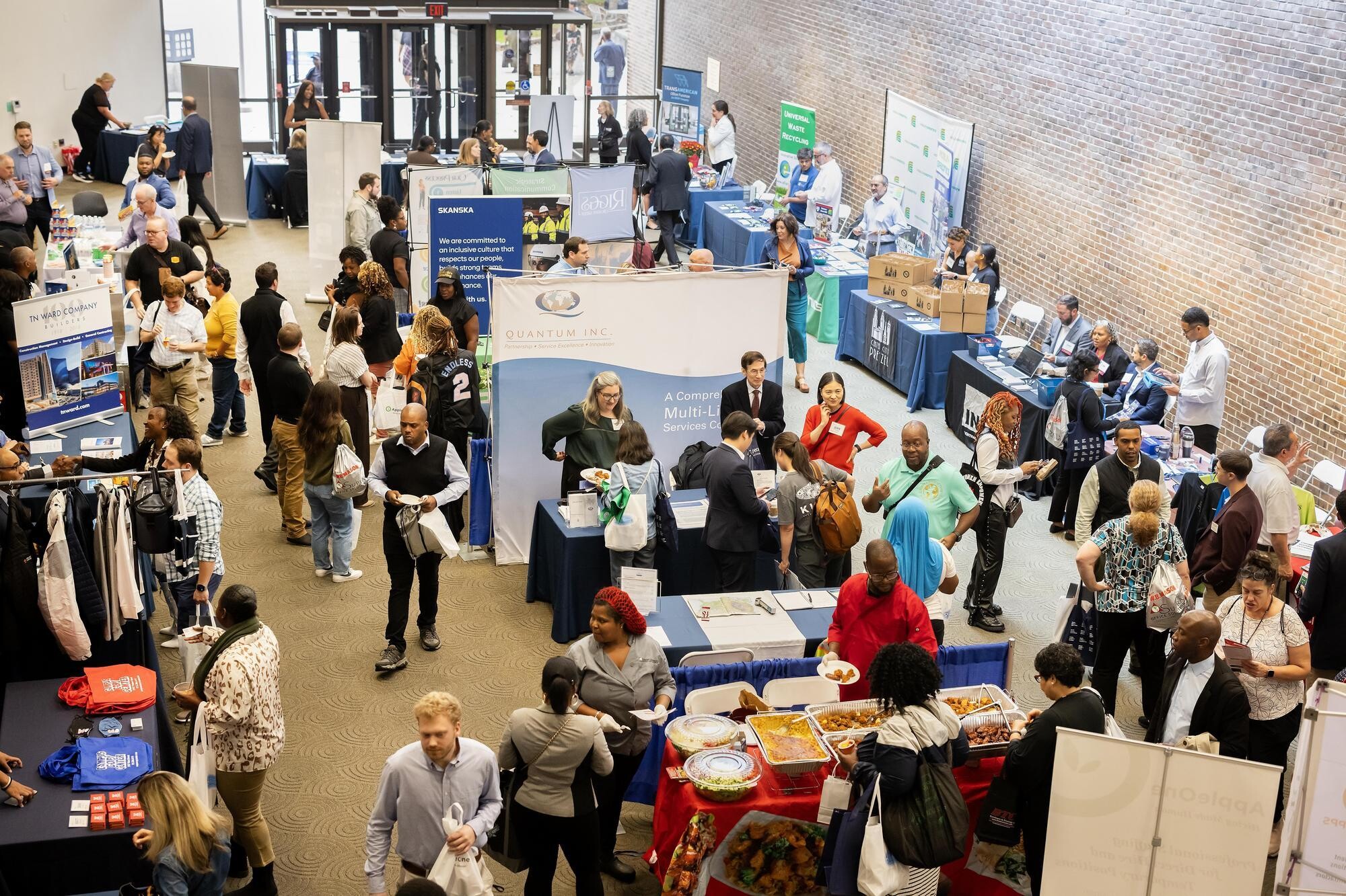 Local businesses and Penn suppliers promote their products and services during the expo portion of the Penn Local Business Exchange.