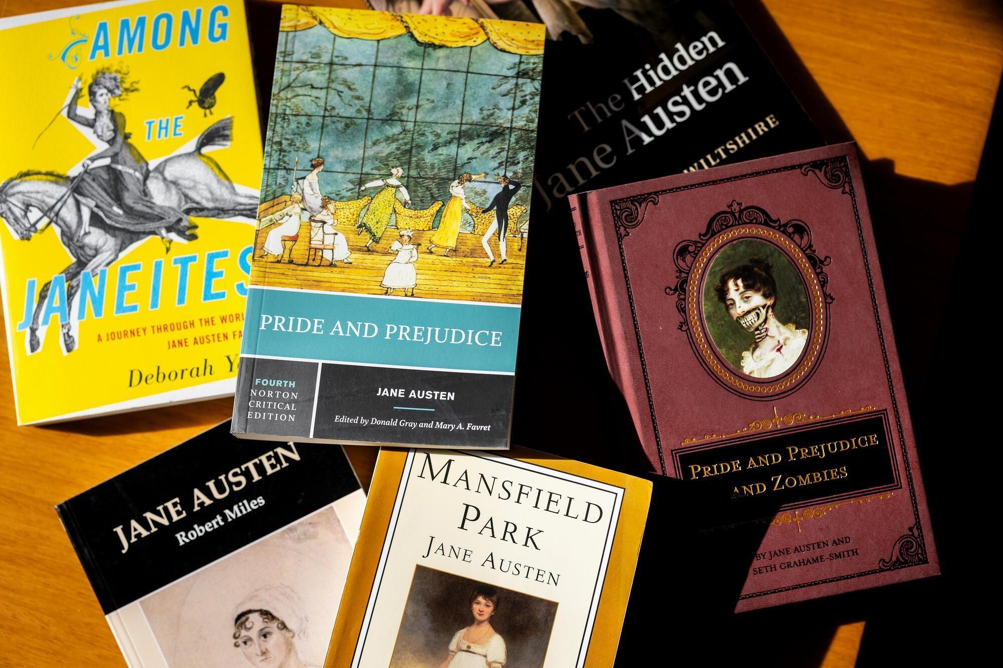 Six books by and about Jane Austne.