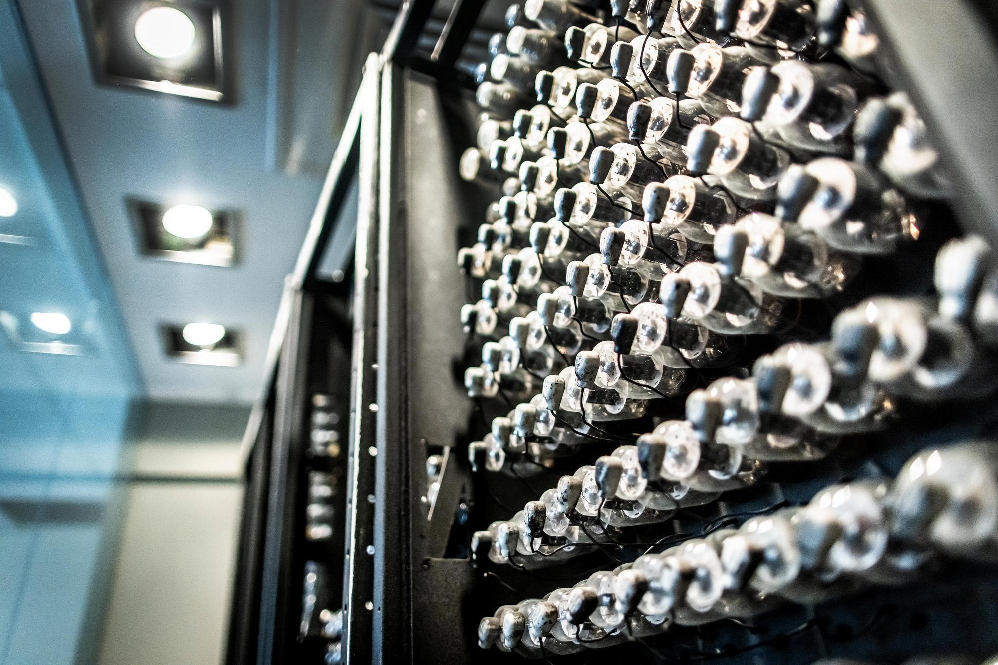 A closeup of the ENIAC circuitry.
