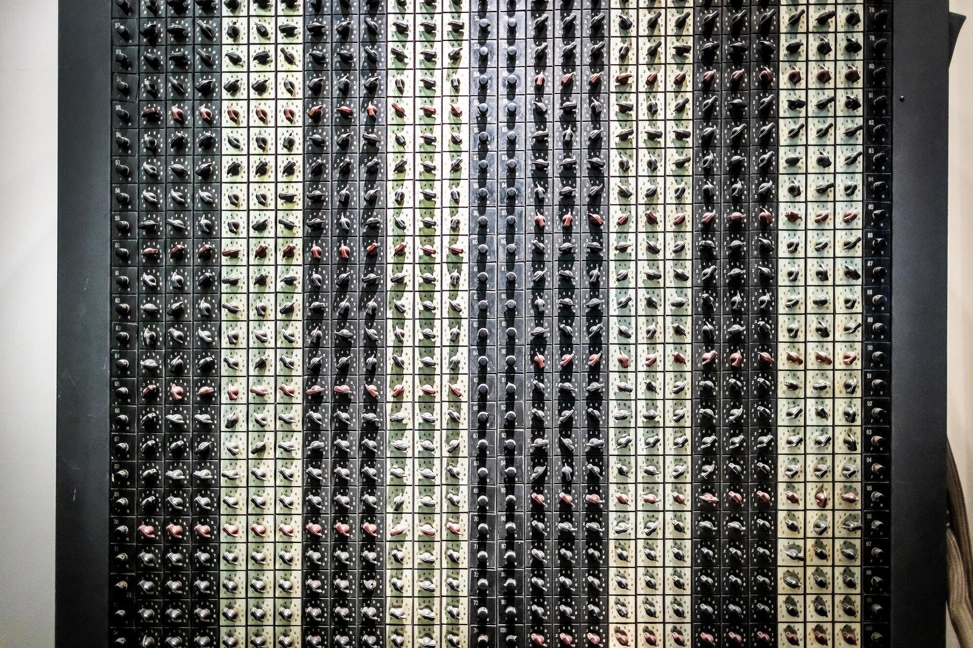 A closeup of the ENIAC circuitry.