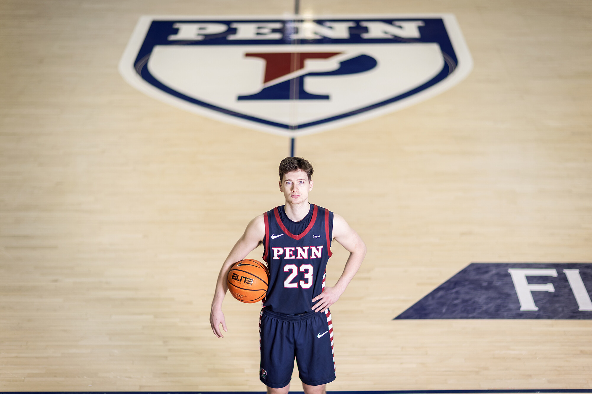 Ethan Roberts on the basketball court.