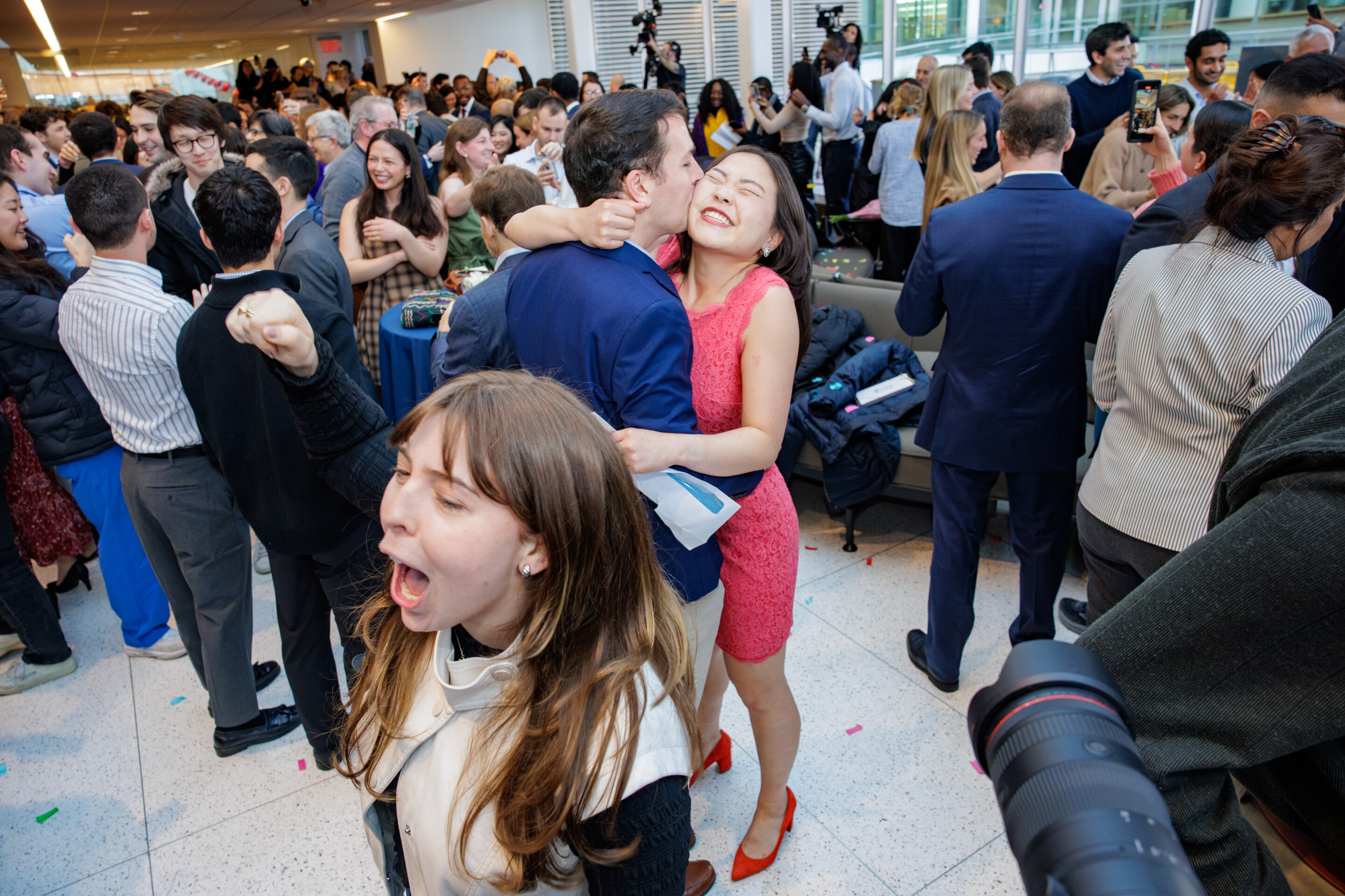 Students hugging and celebrating Match Day 2026.