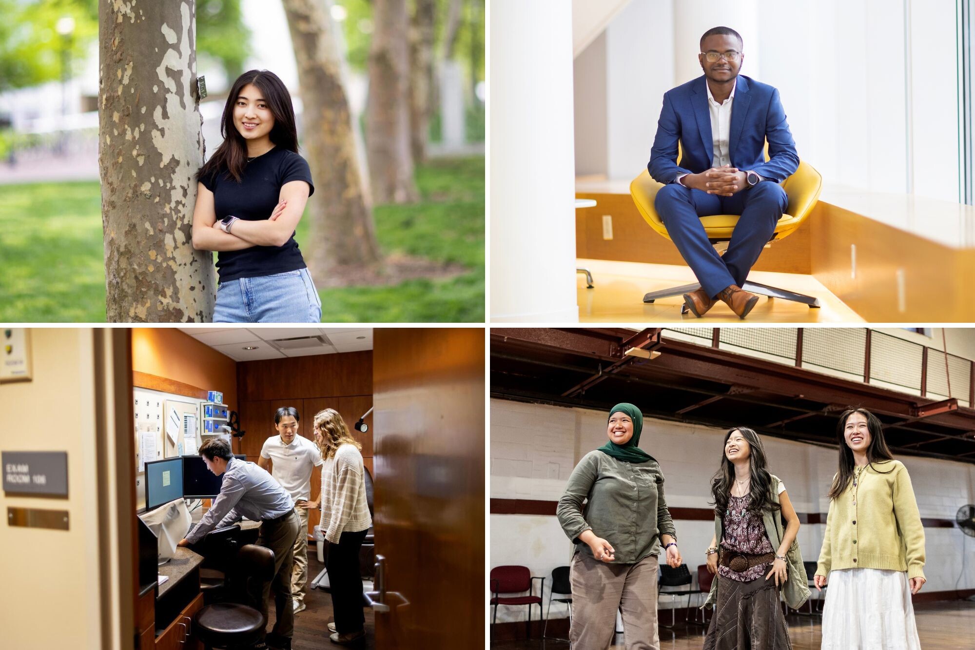 Top row: Margaret Zhu, Nhlanhla Mavuso. Bottom row: Eric Lee, Justin Wang, and Janine Haros; Darlene Leohansson, Chloe Chang, and Connie Ni.