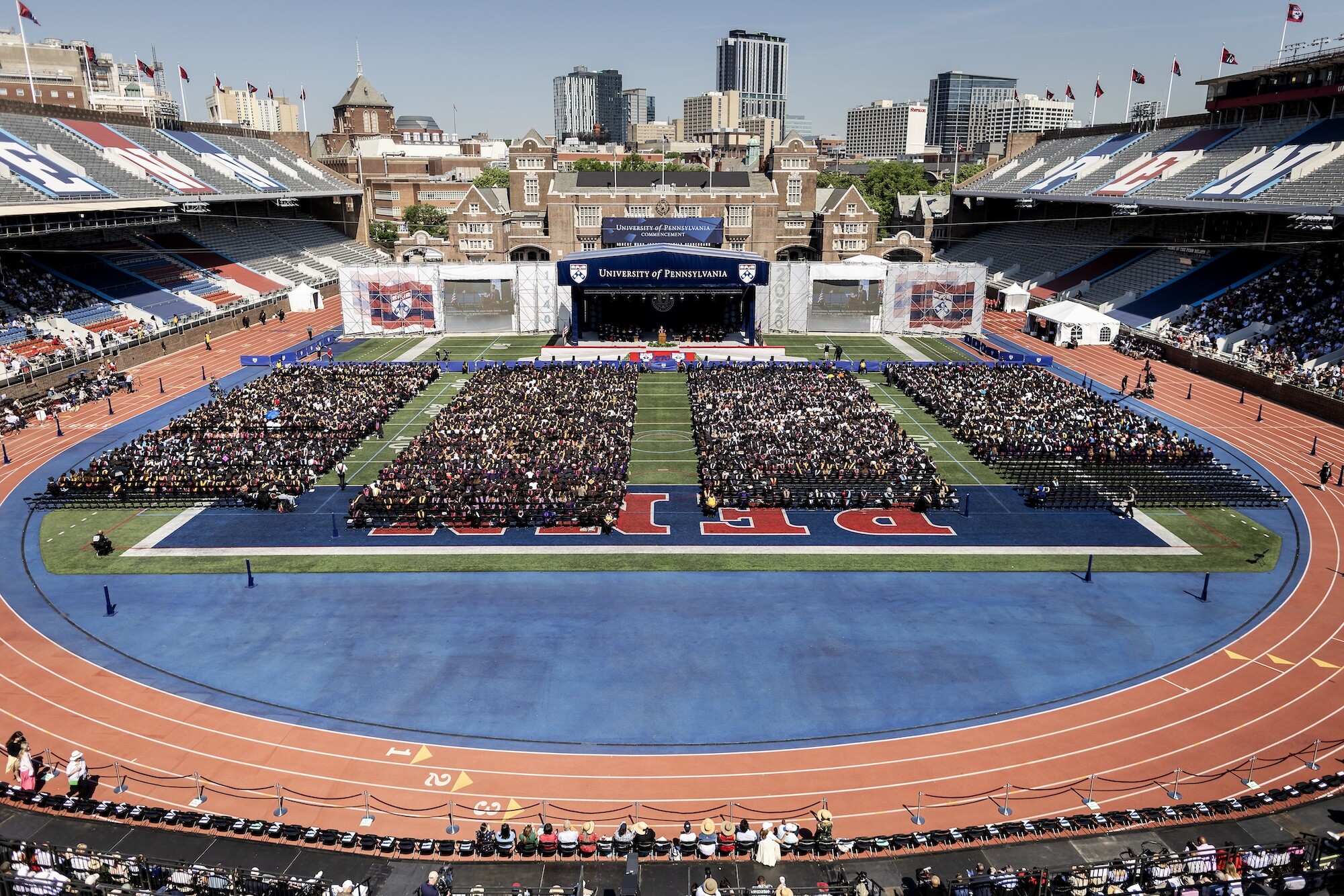 Franklin Field during Penn’s commencement.