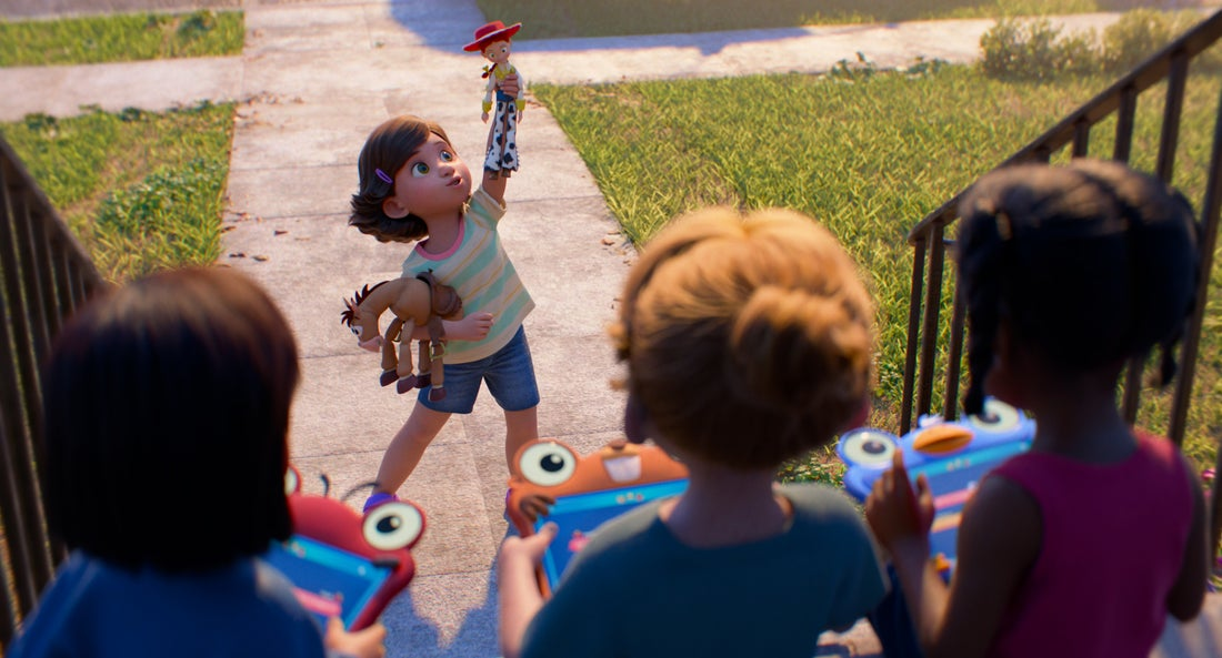 Bonnie holds Jessie and Bullseye in Toy Story 5.