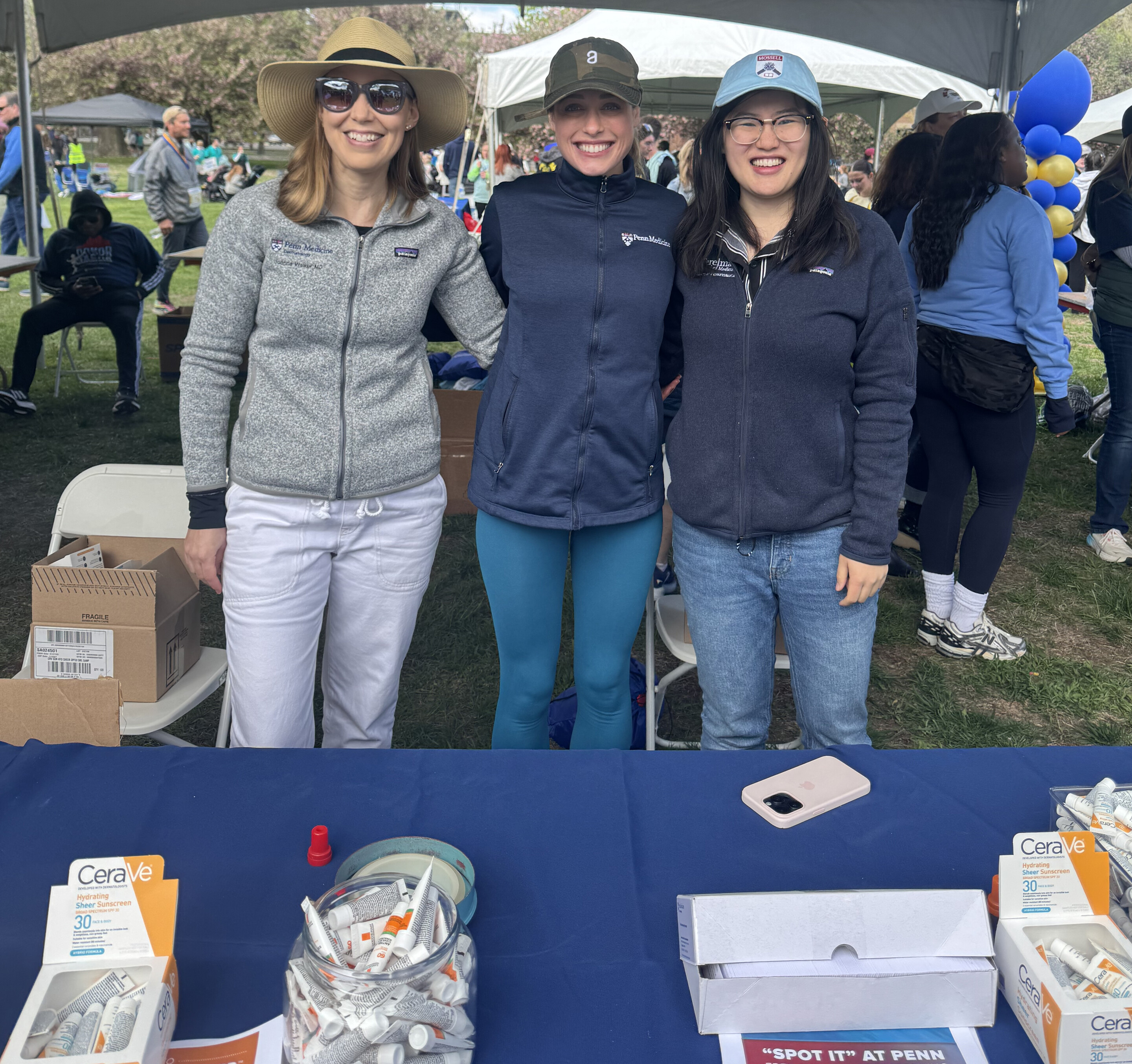 (From left) Joanna Walker, Emily Hunter, and Stephanie Lin at Donor Dash 2025