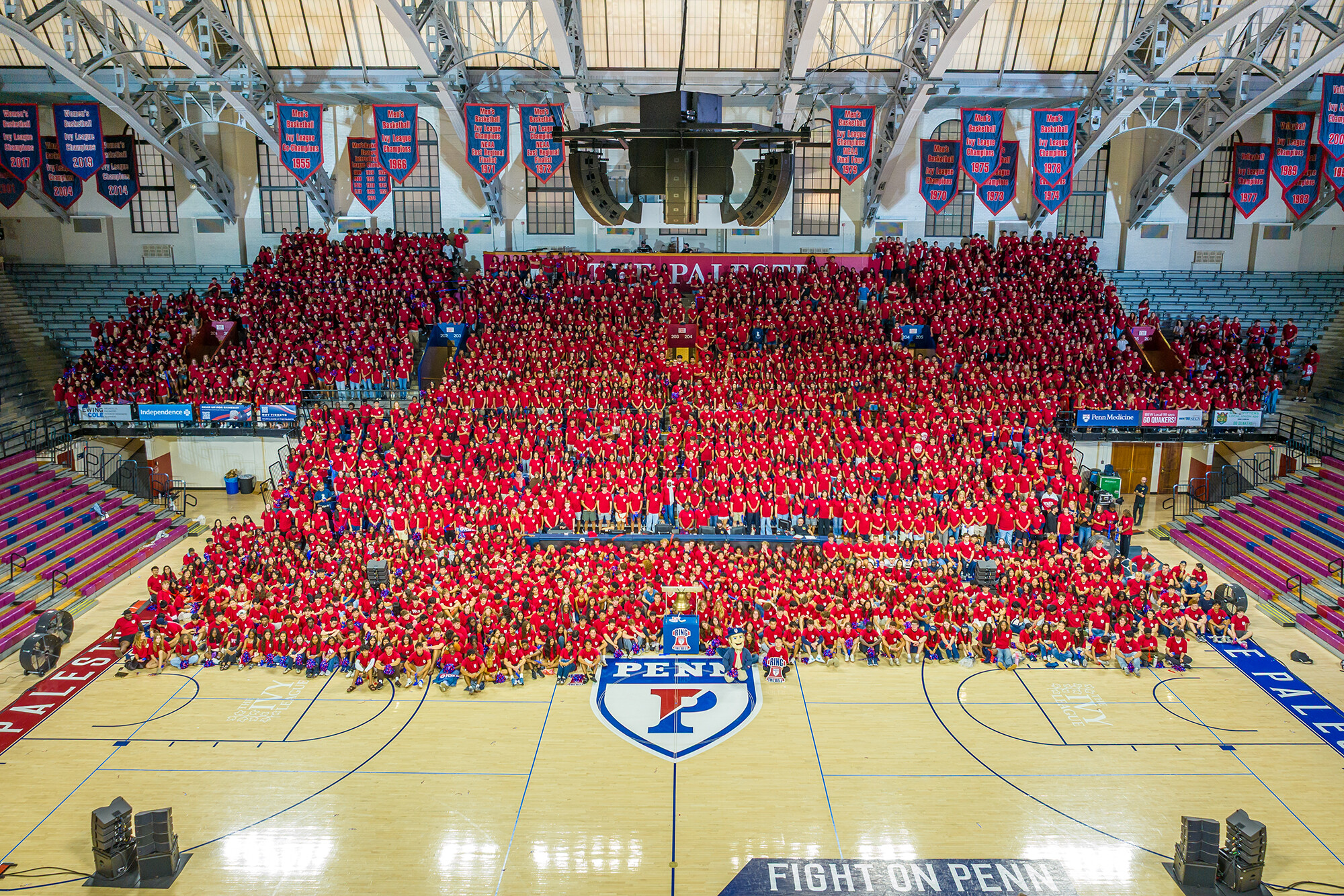 Penn’s Class of 2030 in the Palestra.