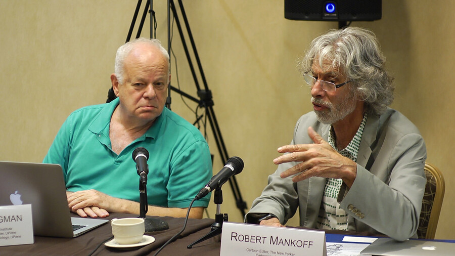 Martin Seligman of the Positive Psychology Center and Bob Mankoff, former cartoon editor for The New Yorker
