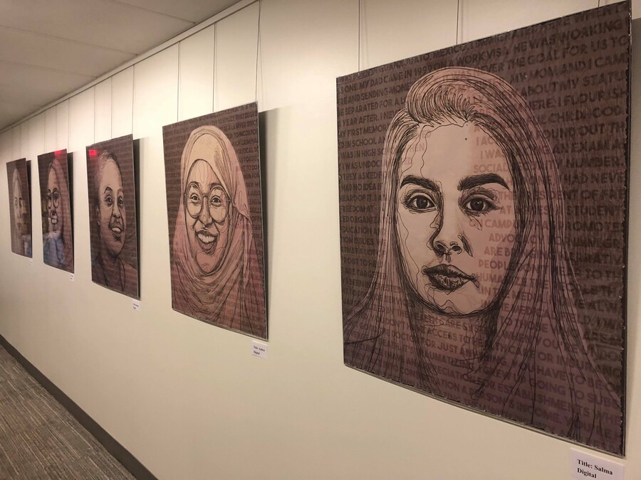 Yehimi Cambron artwork on display for hispanic heritage month