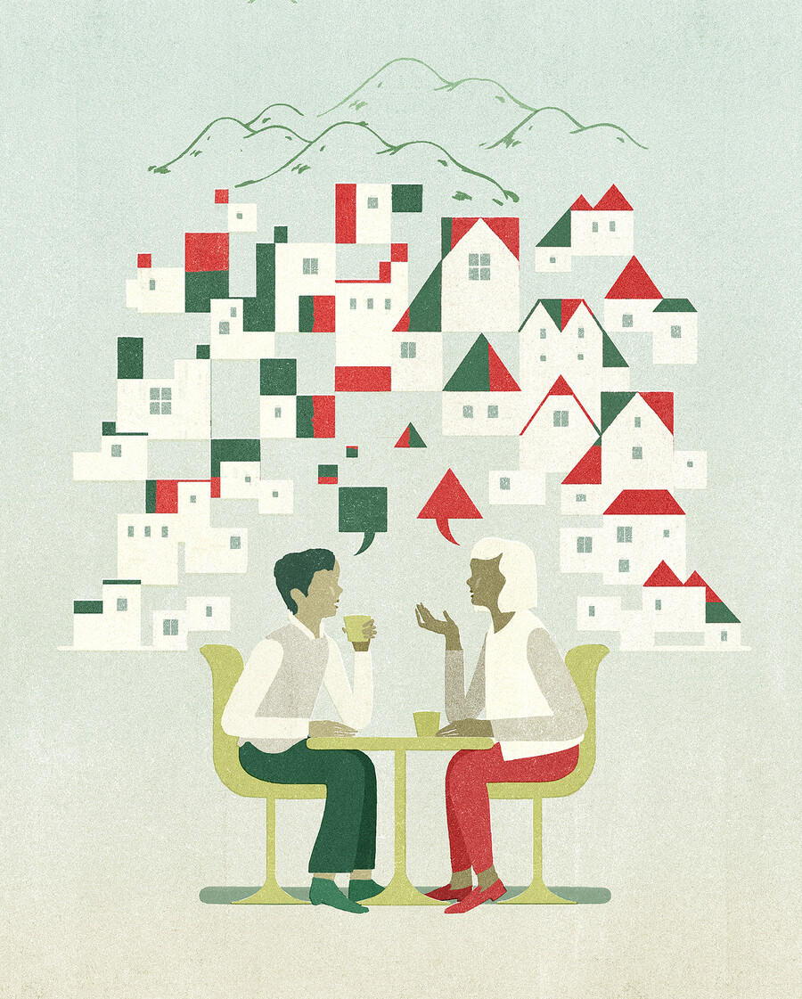 illustration of people talking