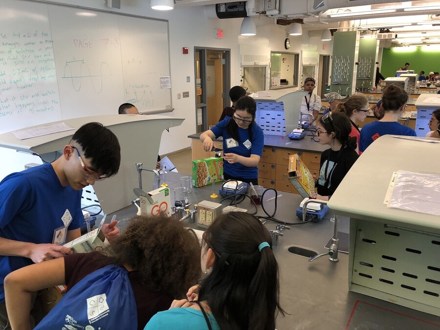 students in a laboratory
