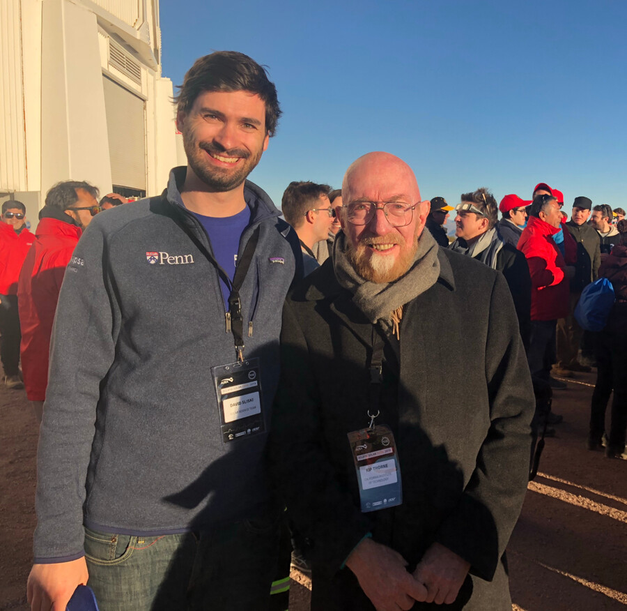 sliski standing next to nobel laureate kip thorne