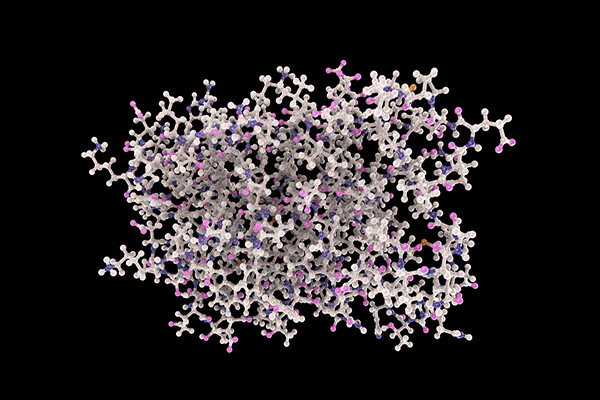 A molecular model of interferon.