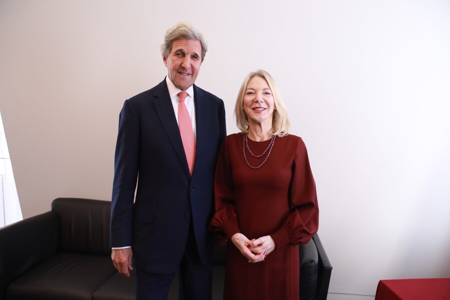 John Kerry and President Gutmann