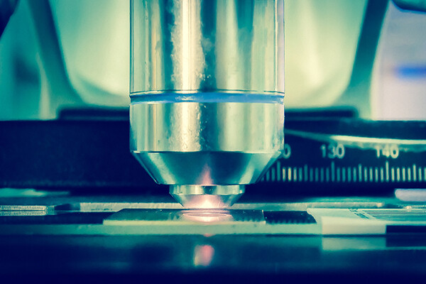 Closeup microscope medical technology 