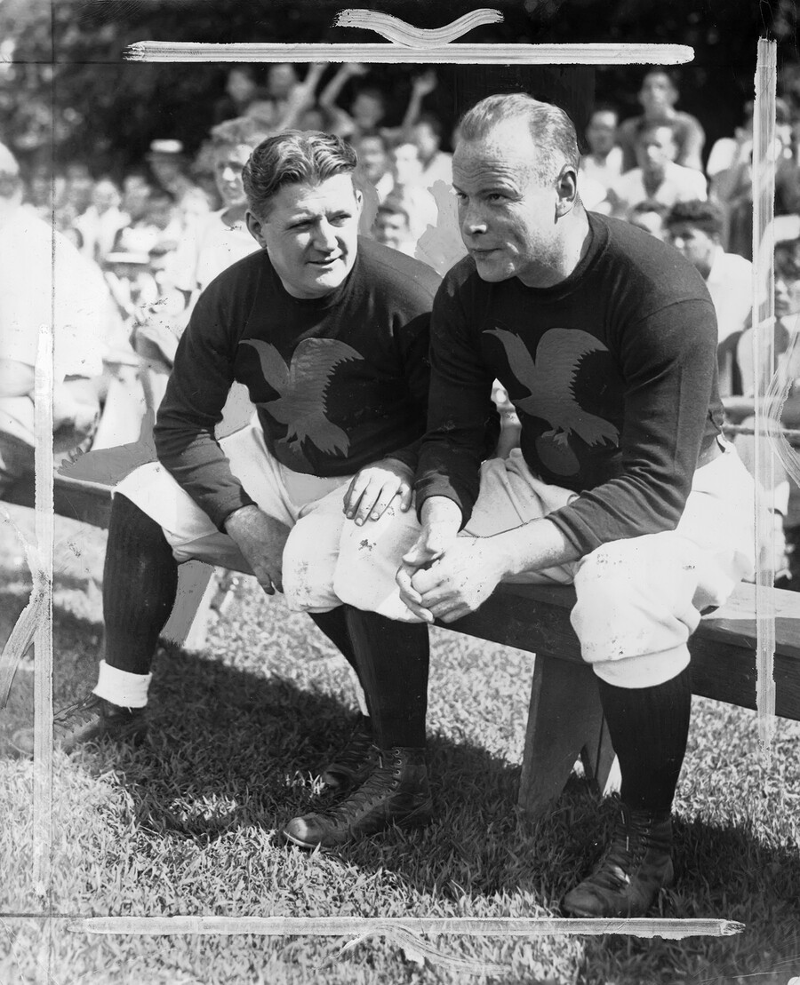 bert bell sitting at a football game