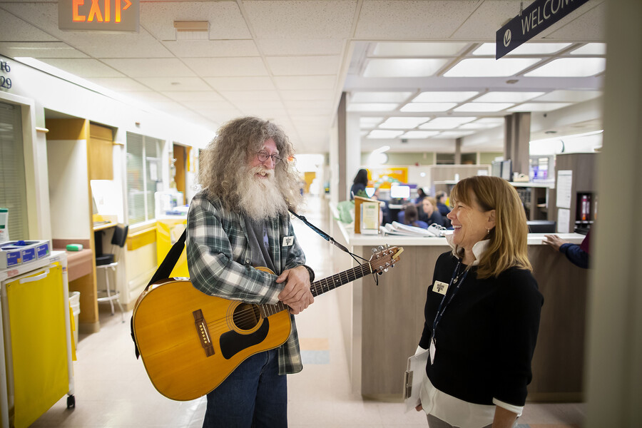 elizabeth shaw accompanies a musician on call