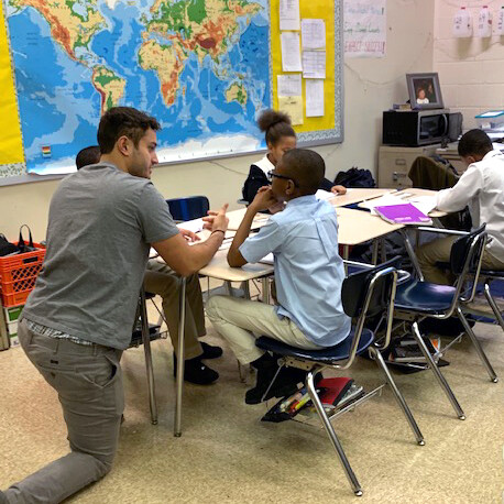 elementary school children learning about lead