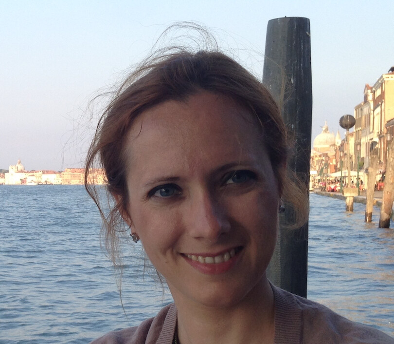 Smiling woman in Venice, Italy