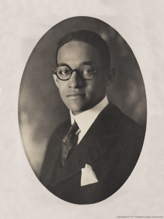 Student portrait of Raymond Pace Alexander in a suit while a student at Wharton.