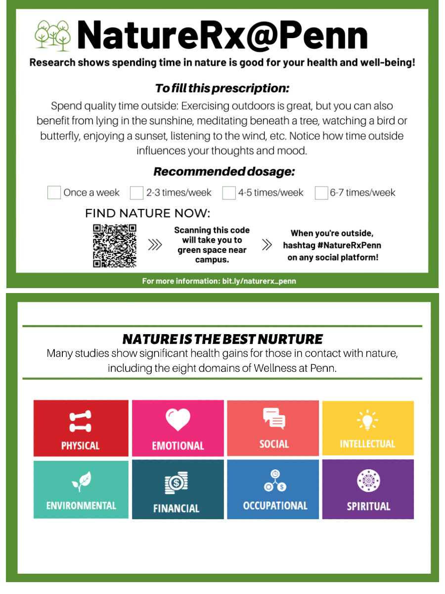 NatureRx prescription pad reading "Nature is the Best Nurture"