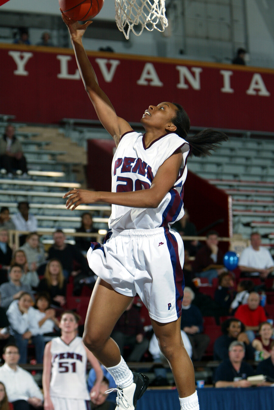 Jewel Clark goes up for the layup during her Penn days.
