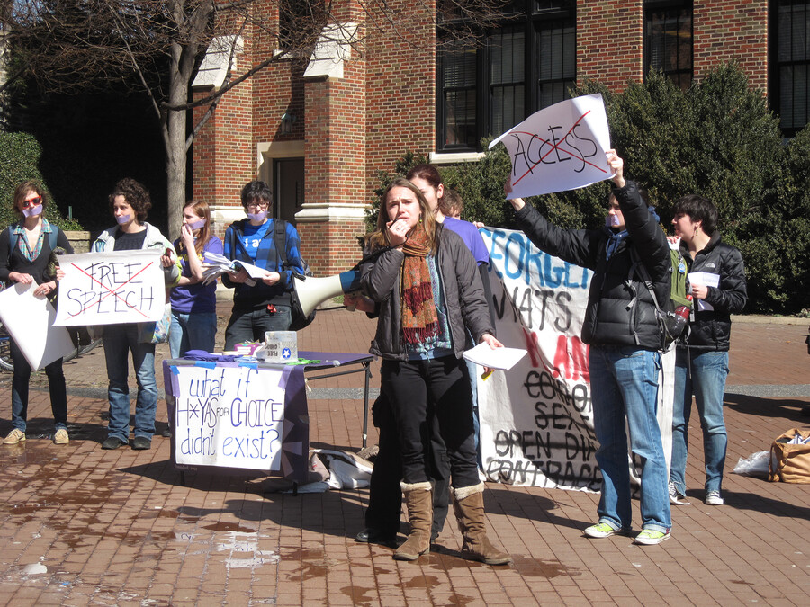 plan a protest on georgetown's campus