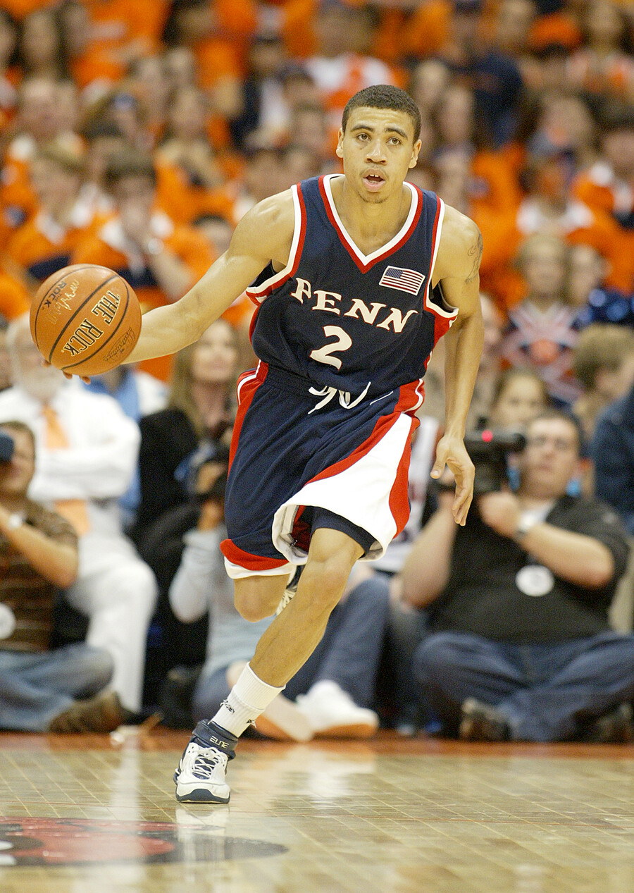 Ibrahim Jaaber pushes the ball up the court.