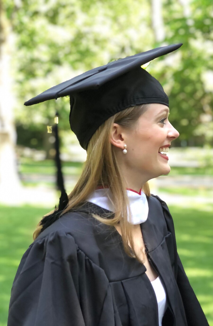 student in graduation garb