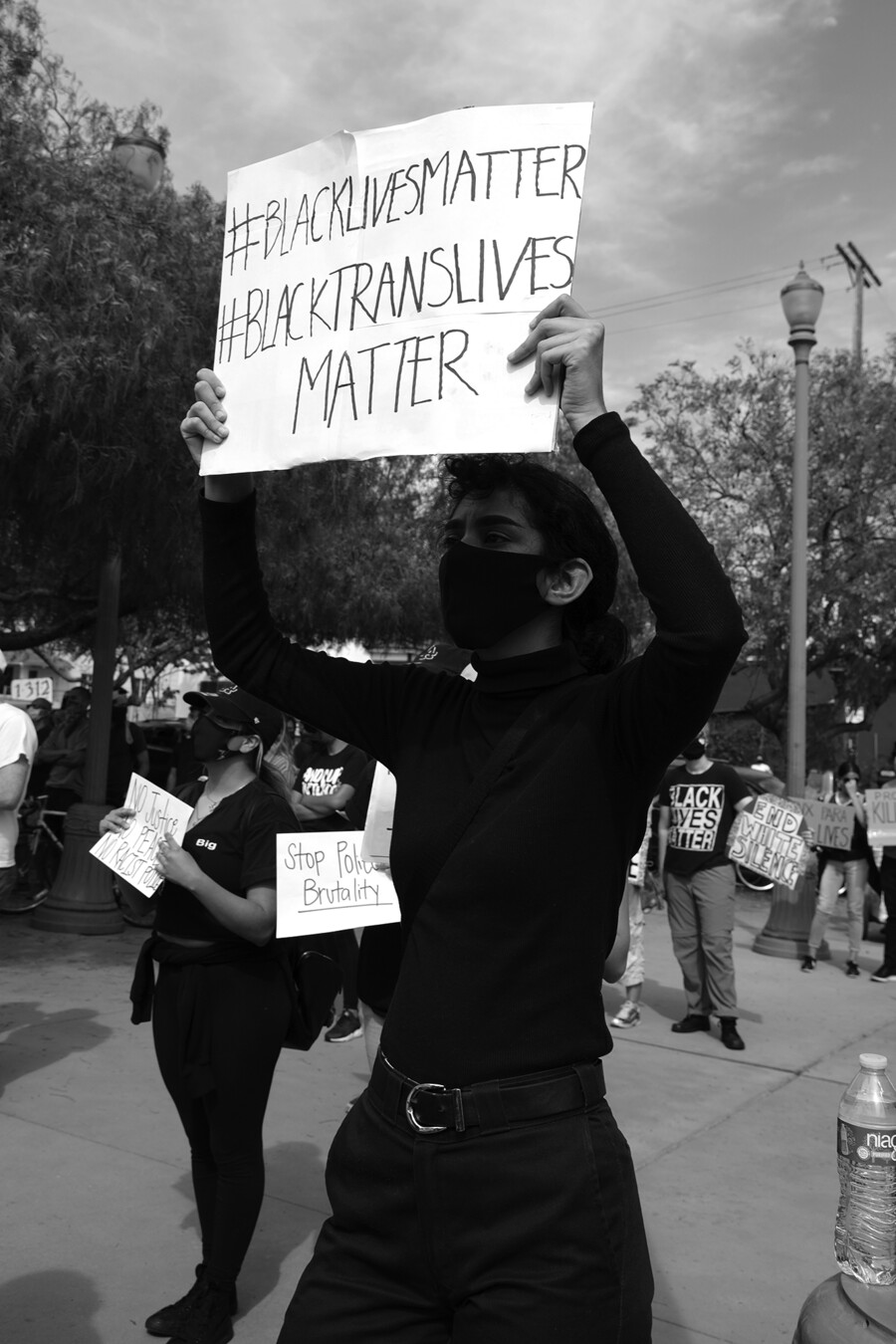 People in Los Angeles protest in 2020 against police brutality