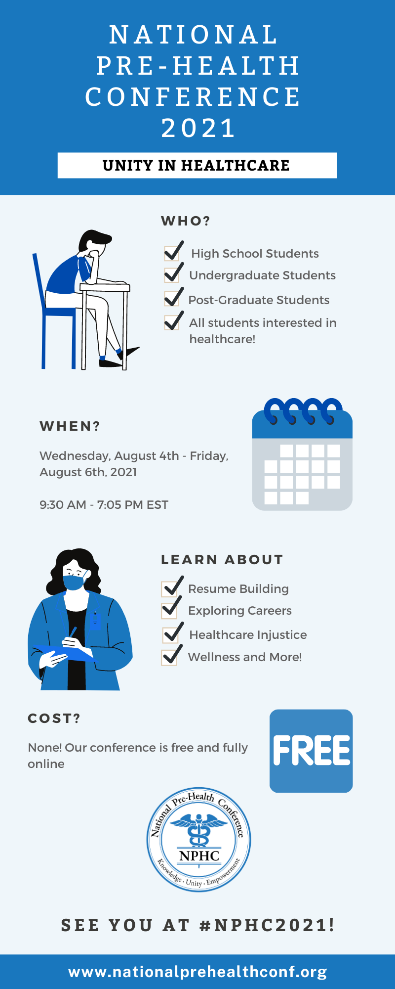 Pre-health conference flyer