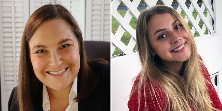 Two headshots, left, Holly Harner, right, Tara Teipel