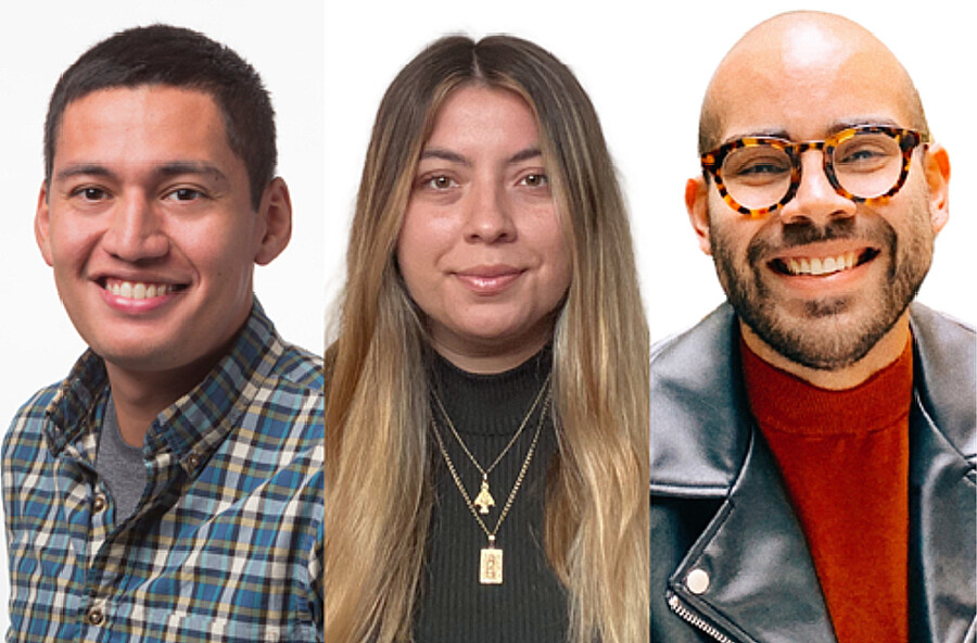 Jose S. Campos (left), Alejandra Fausto, and Jorge (Jay) Ortiz-Carpena (right).