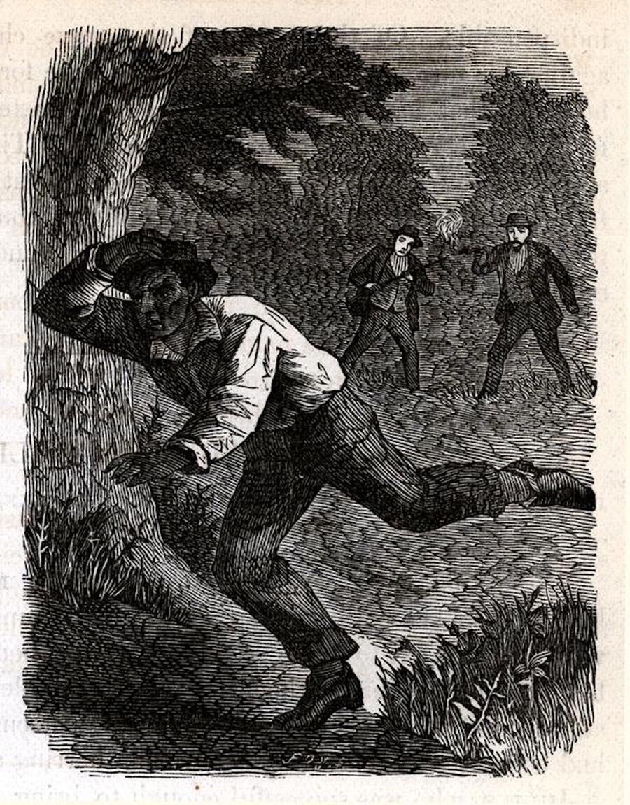 engraving of escape